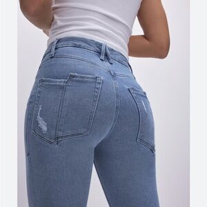 Good American split pocket jeans